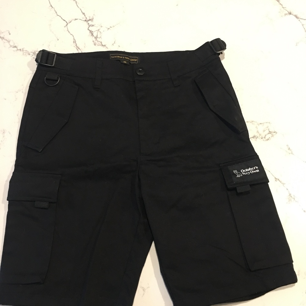 Men's OVO black cargo shorts size 29 with 6 pockets